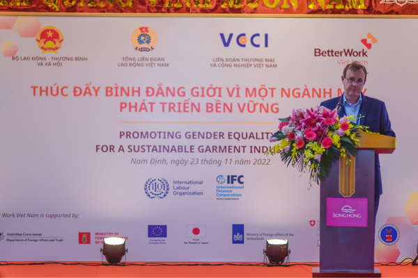 The panel on promoting gender equality for a sustainable garment sector was staged at Song Hong Nghia Hung I