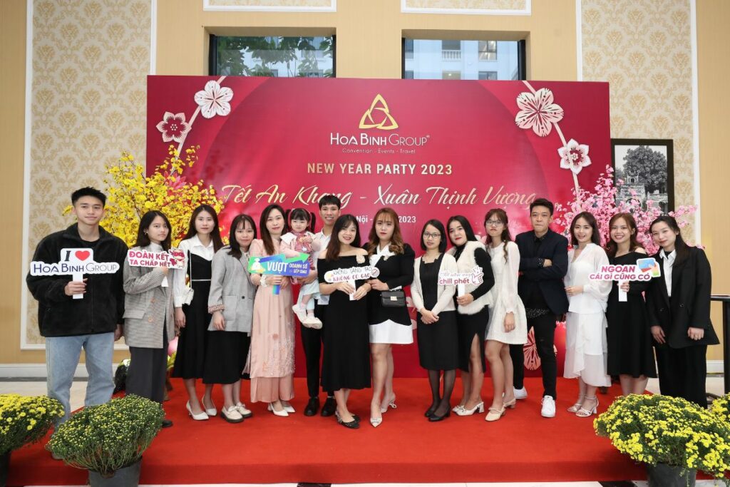NEW YEAR PARTY 2023 HOABINH GROUP| SECURITY, GOOD HEALTH, AND PROSPERITY
