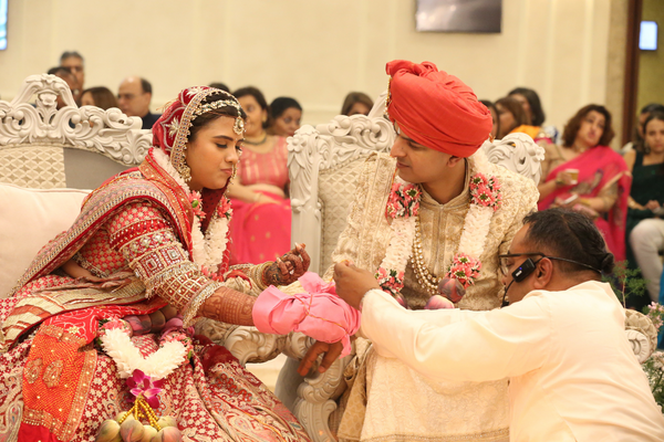 The tradition wedding ritual was held in a magnificent event hall